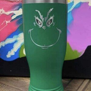 Grinch Face 16 oz Pilsner Tumbler